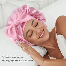 Bonnet de nuit effet satin ajustable pour cheveux – NAYRA