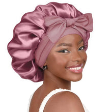 Bonnet de nuit effet satin ajustable pour cheveux – NAYRA