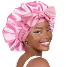 Bonnet de nuit effet satin ajustable pour cheveux – NAYRA