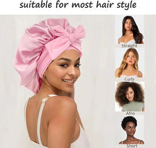 Bonnet de nuit effet satin ajustable pour cheveux – NAYRA